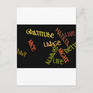 Live Life Large Word Art Print Briefkaart