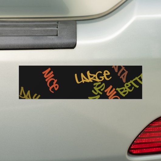 Live Life Large Word Art Print Bumpersticker (Op auto)