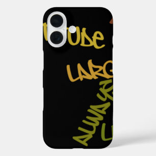 Live Life Large Word Art Print iPhone 16 Hoesje