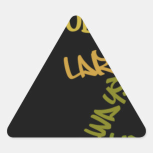 Live Life Large Word Art Print Driehoek Sticker