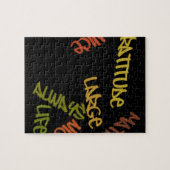 Live Life Large Word Art Print Legpuzzel (Horizontaal)
