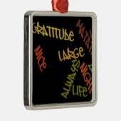 Live Life Large Word Art Print Metalen Ornament (Rechts)