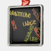 Live Life Large Word Art Print Metalen Ornament (Links)