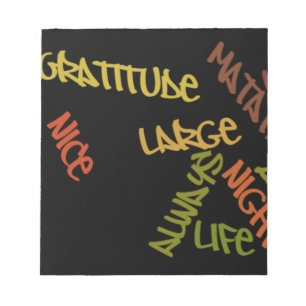 Live Life Large Word Art Print Notitieblok