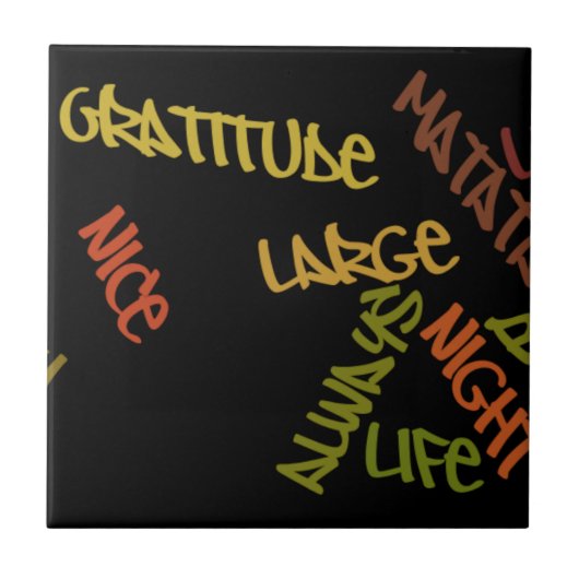 Live Life Large Word Art Print Tegeltje (Voorkant)