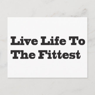 Live life to the fittest briefkaart