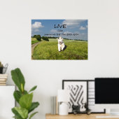 Live Like One Left Gate Open Poster (Bureau à domicile)