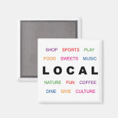 Live Local Magnet Magneet (Voorkant / Achterkant)