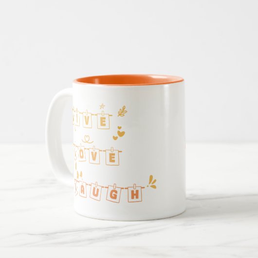 Live Logh Laugh Cute Notedry Mug (Devant gauche)