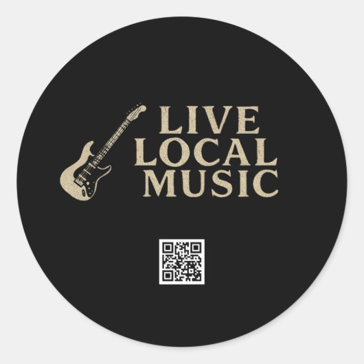 Live lokale muziek Sticker (Voorkant)