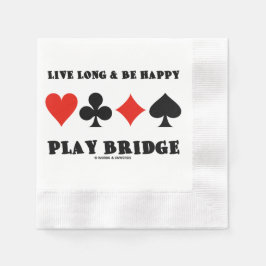 Live Long And Be Happy Play Bridge Four Card Suits Servet