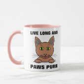 Live Long en Paws Spint roze verjaardag op maat Mok (Links)