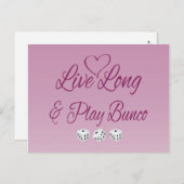 Live Long en Play Bunco Briefkaart (Voorkant / Achterkant)