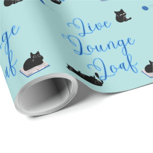 Live Lounge Luie Kat Cadeaupapier