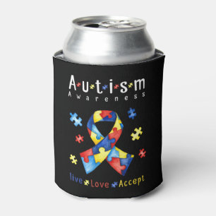 Live, Love, Accept, Autism Awareness, Funny Autism Blikjeskoeler