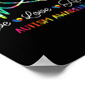 Live Love Accepteer Autism Awareness Tie Dye Autis Poster (Hoek)