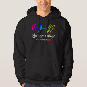 Live Love Accepteer Autisme Awareness Hoodie