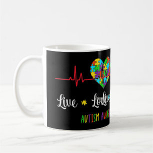 Live Love Accepteer Autisme Awareness Mam, Show ho Koffiemok