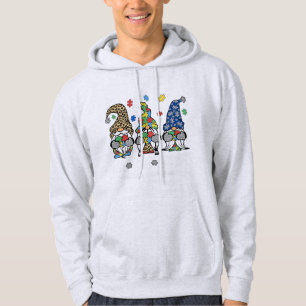 Live Love Accepteer Cute Gnome Autism Awareness De Hoodie