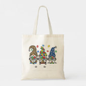 Live Love Accepteer Cute Gnome Autism Awareness De Tote Bag (Achterkant)