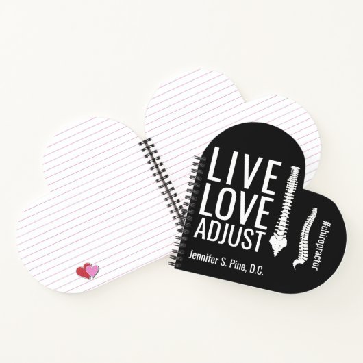 Live Love Adjust Spine Chiropractor Personalized Notitieboek (Binnen)