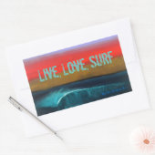 Live, Love, autocollants Surfs par Marene Original (Enveloppe)