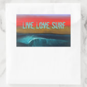 Live, Love, autocollants Surfs par Marene Original (Sac)