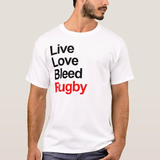 Live Love Bleed Rugby T-shirt (Voorkant)