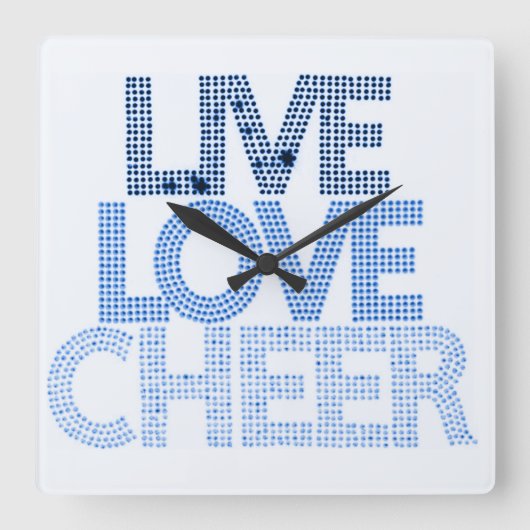 Live Love Cheer - Horloge murale (Recto)