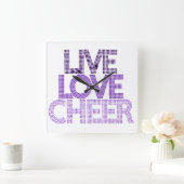 Live Love Cheer - Horloge murale (Maison)