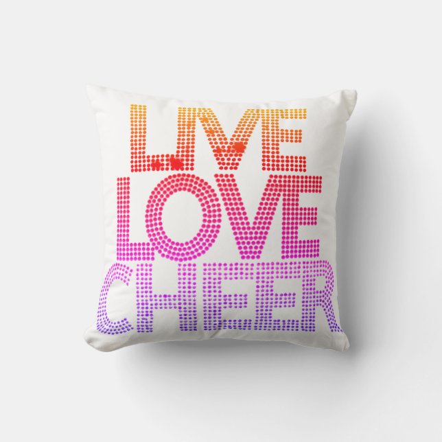 Live Love Cheer - Pillow Kussen (Voorkant)