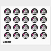 Live, Love, Dance Ballerina Ronde Sticker (Vel)