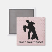 Live Love Dance - Ballroom Couple Magnet (Recto/Verso)