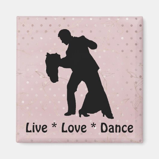 Live Love Dance - Ballroom Couple Magnet (Devant)