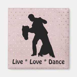 Live Love Dance - Ballroom Couple Magnet Magneet