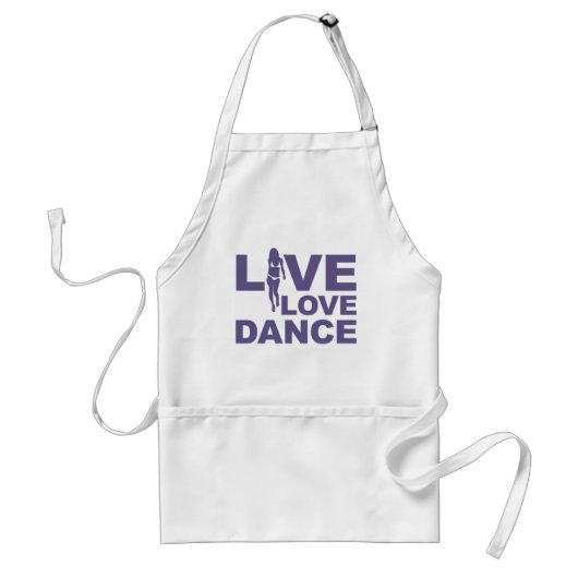 Live Love Dance Standaard Schort (Voorkant)