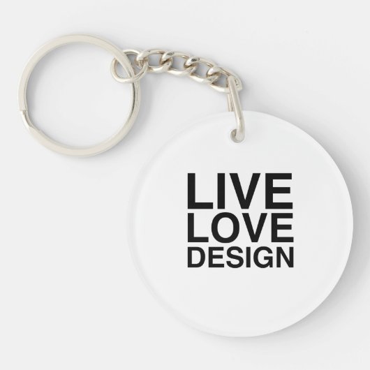 Live Love Design Sleutelhanger (Voorkant)
