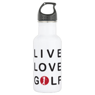 Live Love Golfing Red Black Waterfles
