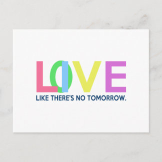Live Love is alsof er geen toekomst is Briefkaart