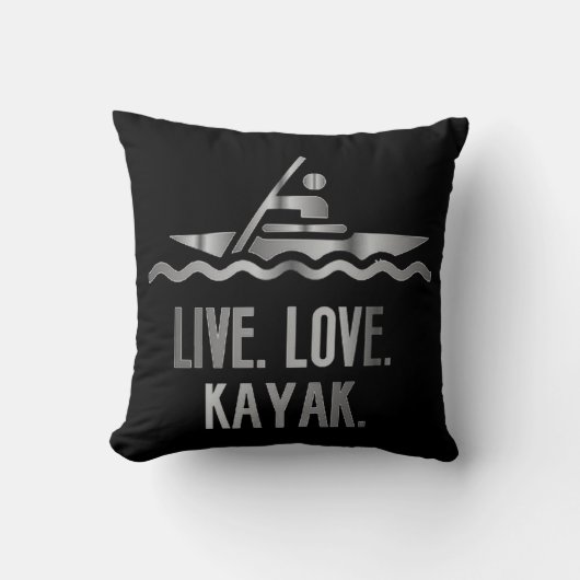 Live love kayak kussen (Voorkant)