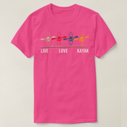 Live Love Kayak T-shirt (Design voorkant)