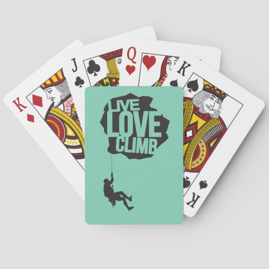 Live Love klim | Klim Speelkaarten (Achterkant)