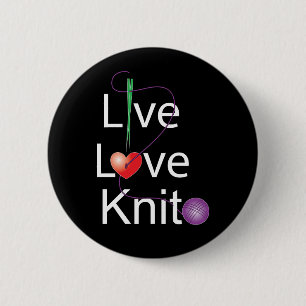 Live Love Knit Ronde Button 5,7 Cm