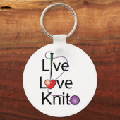 Live Love Knit Sleutelhanger (Voorkant)
