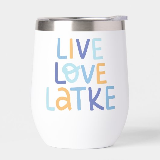 Live Love Latke Hanoukka Design (Gauche)