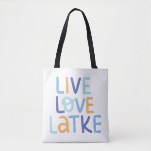 Live Love Latke Hanukkah Design Draagtas