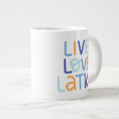 Live Love Latke Hanukkah Design Extra Grote Beker (Voorkant rechts)