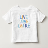 Live Love Latke Hanukkah Design Kinder Shirts (Voorkant)