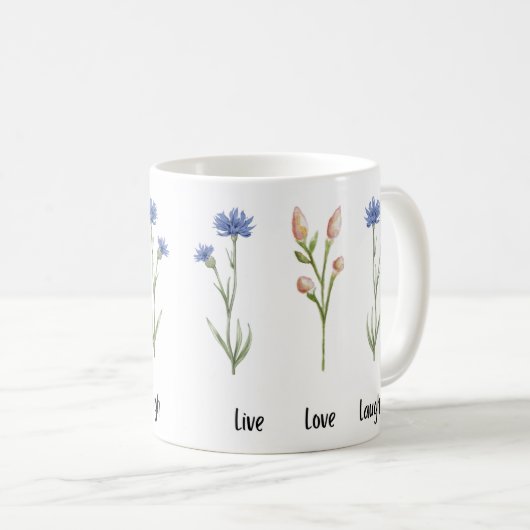 Live Love Lauder Floral Ceramic Mug (Devant droit)