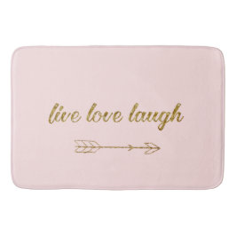 Live Love Laugh Arrow Gold Glitter Large Mat